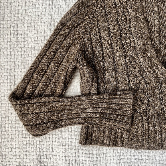 Y2K No Boundaries Brown Knit Hoodie - Picture 3 of 7